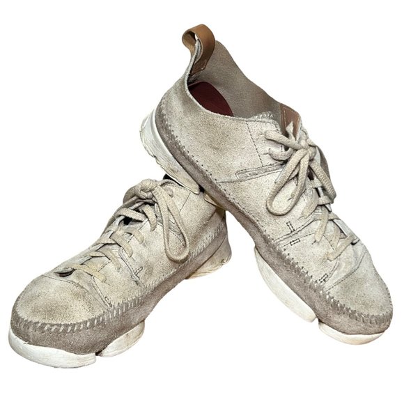 Clarks Originals Trigenic Flex Vibram Sole Suede Men's Shoes Sand/Tan Size 9M - Picture 4 of 9